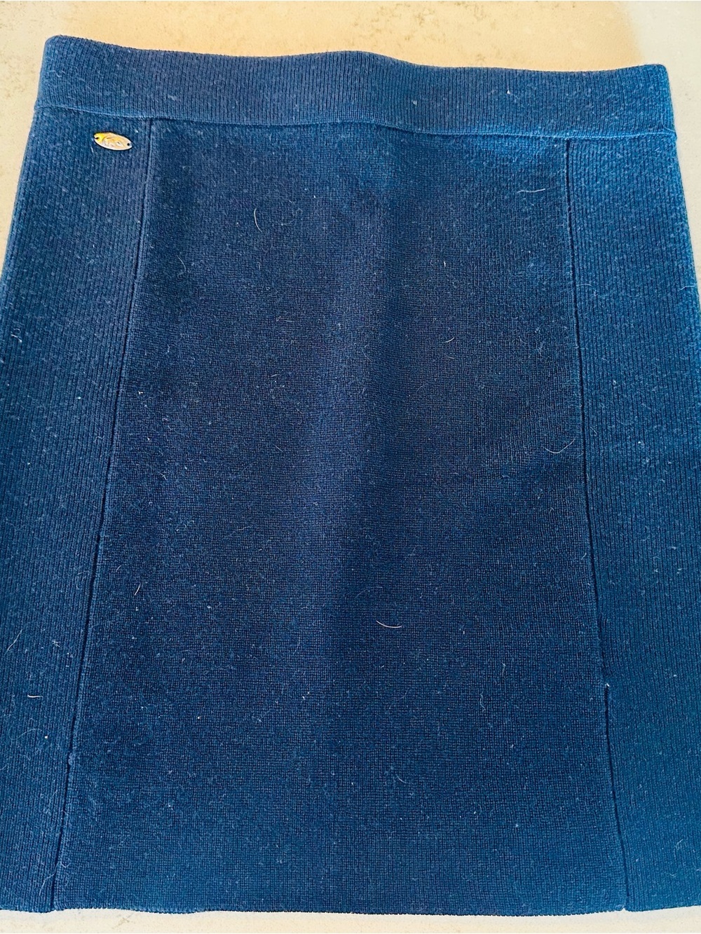 Lacoste Dark Blue Knit Pencil Skirt